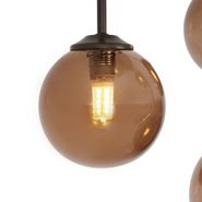 Dizaina-griestu-lampa-bronzas-krāsā-ar-bronzas-stiklu-5-gaismas---Atēnas