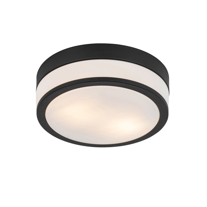 Moderne udendørs loftslampe sort 28 cm IP44 - Flavi