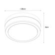 Moderne-udendørs-loftslampe-sort-28-cm-IP44---Flavi