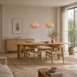 Japandi-Hängelampe-Beige-mit-Stoffschirm-2-flammig---Bida