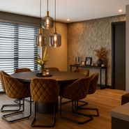 Lampada-a-sospensione-di-design-nera-con-vetro-oro-e-fumé-3-luci---Zuzanna