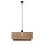 Japandi-závesná-lampa-čierna-s-hnedým-lanom-60cm---Smilla