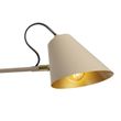 Moderne-wandlamp-taupe-met-goudkleurige-binnenkant-verstelbaar-2-lichts---Lune