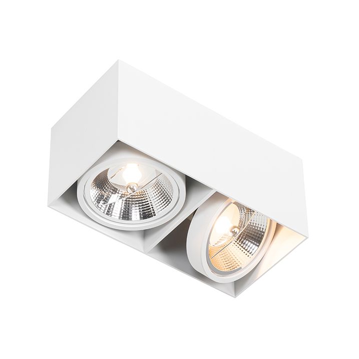 Design spotlight med rektangulær AR111 2-lys - Box