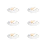 Set-of-6-Modern-Recessed-Spotlight-White-GU10-Round-Trimless---Oneon