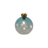 Art-Deco-griestu-lampa-misiņa-krāsā-ar-zilu-stiklu---Sandra