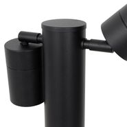 Stående-utendørslampe-sort-45-cm-IP44-justerbar-2-lys---Duo