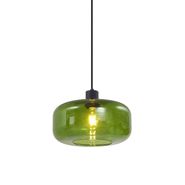 Retro-viseća-lampa-crna-sa-zelenim-staklom---Bizle