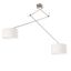Tērauda-piekaramā-lampa-ar-abažūru-35-cm-balta-regulējama-2-gaismas---Blitz