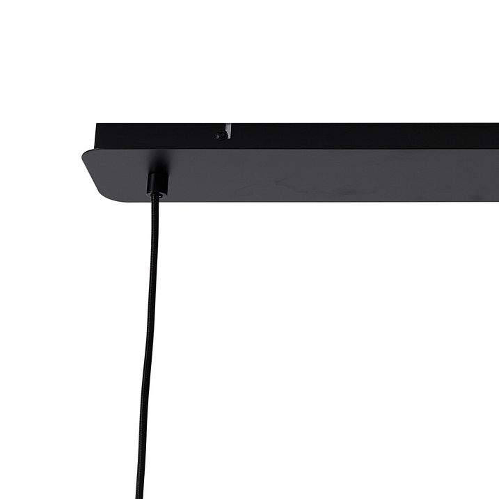 Suspension rétro noire avec verre vert 4 lumières - Denise