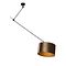 Viseća lampa crna sa bronzanim somotnim abažurom 35cm - Blitz