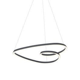 Scandinavian Pendant Lamp Black 72cm incl. LED 3-Step Dimmable - Circuit
