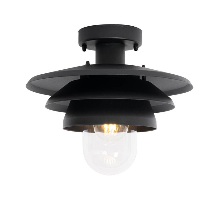 Design utendørs taklampe sort IP44 - Morty