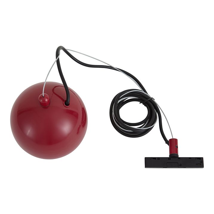 Design pendellampa röd för 1-fas skensystem - Slimline Sara