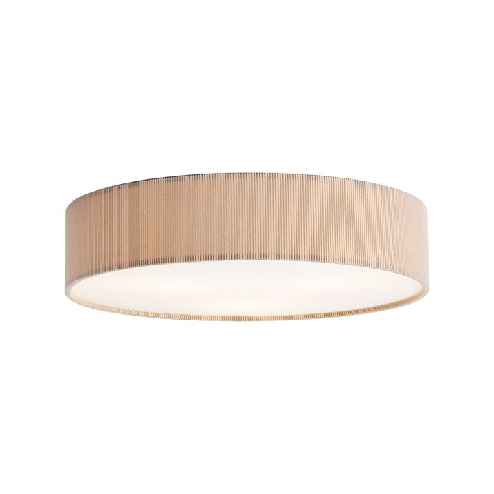 Plafonieră modernă gri-maroniu cu abajur de catifea 46cm 3 lumini - Luz