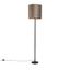 Gulvlampe-sort-med-taupe-og-gull-fløyels-skjerm-40-cm---Simplo