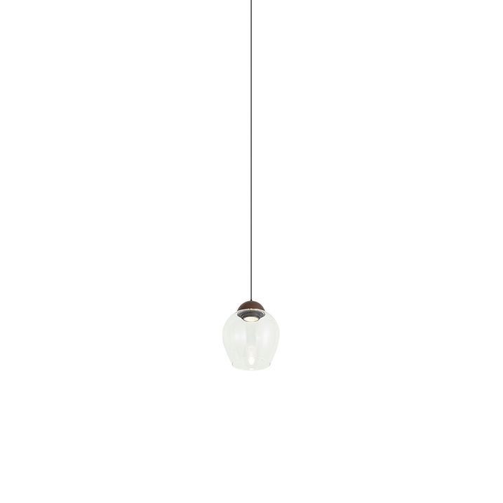 Модерен висящ лампион тъмен бронз за релсова система 1-фазен Easylift - Slimline Molla