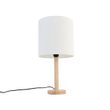 Rustikální-stolní-lampa-dřevěná-s-bílým-stínítkem---Mels