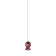 Candeeiro-pendente-retro-preto-com-vidro-roxo-para-sistema-de-calha-monofásica---Iconic-Bell