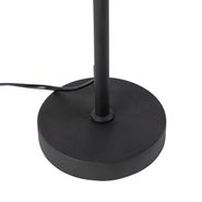 Lampa-stołowa-czarna-regulowana-z kloszem-w jasnoszarym-kolorze-35-cm---Parte