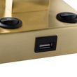 Goldene-Wandleuchte-USB-mit-weissem-Schirm---Brescia-Combi