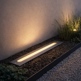 Foco de suelo moderno de acero 50 cm con LED IP65 - Eline