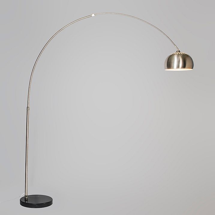 Candeeiro de Arco em Aço com Abajur em Metal 33 cm Ajustável - XXL