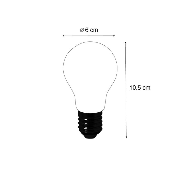 Set of 5 E27 LED Bulbs A60 Clear 2.2W 470lm 2700K