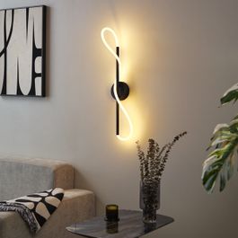 Plafonnier moderne noir avec LED inclus à 3 niveaux de gradation - Keri