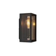 Utendørs-vegglampe-sort-med-røykglass-26-cm-IP44---Charlois