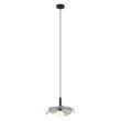 Design-hanglamp-zwart-met-groen-glas---Kemner