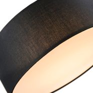 Plafonnier-noir-40-cm-avec-LED-intégrée---Drum-LED