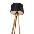 Rustikálny-trojnohý-vintage-drevený-s-tienidlom-z-ľanu-čierny-45-cm---Tripod-Classic