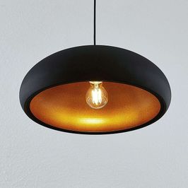 Moderna-viseća-lampa-crna-sa-zlatom---Gerwina