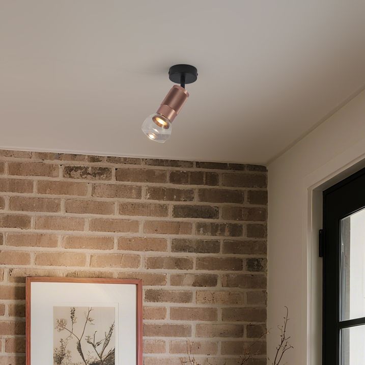 Foco de techo moderno bronce oscuro ajustable - Veerle