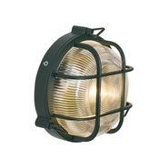 Utendørs-vegg--og-taklampe-mørkegrønn-rund-IP44---Noutica
