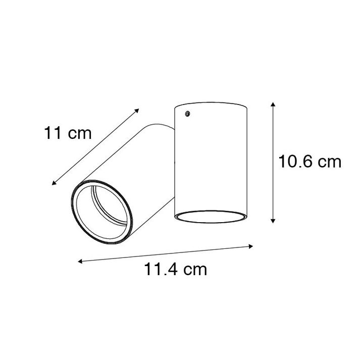 Foco de techo de diseño blanco inclinable GU10 50mm - Michael