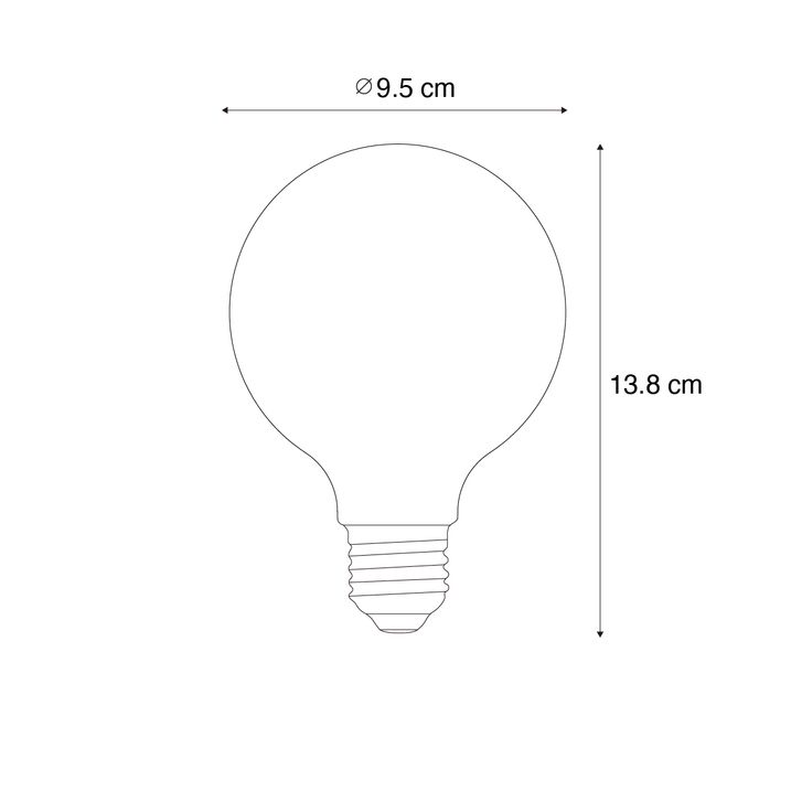 Christmas E27 LED Lamp Star Filament G95 Clear 1.8W 120 lm 2700K