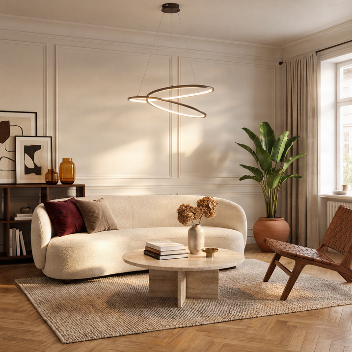 Design lógólámpa bronz 72 cm LED-del, 3 fokozatú fényerőszabályzóval - Rowan