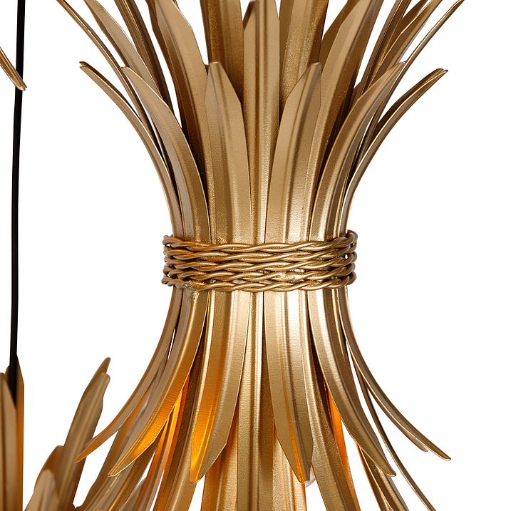 Art Deco piekaramā lampa zelta 3 gaismām - Wesley