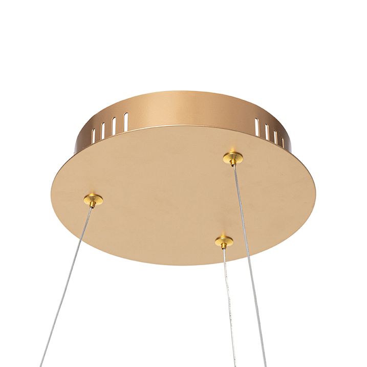 Design-riipusvalaisin kulta 60 cm sis. LED 3-vaiheinen himmennin - Anello