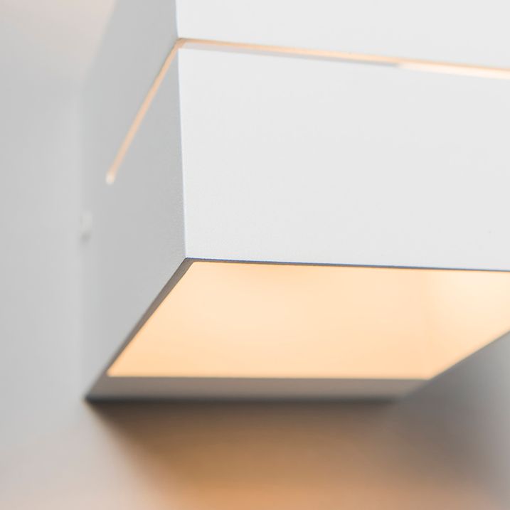 Sodobna stenska svetilka bela 9,7 cm - Transfer Groove