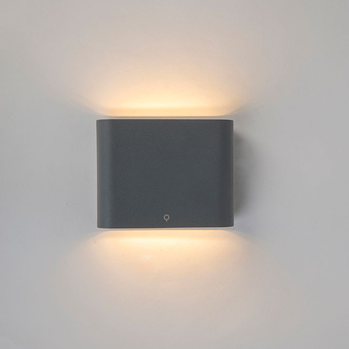 Candeeiro de parede antracite 11,5 cm com LED IP65 - Batt