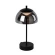 Moderní-stolní-lampa-černá-s-kouřovým-sklem-vč.-LED-3-stupňově-stmívatelná---Djent