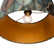 Pendant-Lamp-Black-with-Plug-and-Leaf-Shade-with-Gold-Interior-35cm---Cavalux