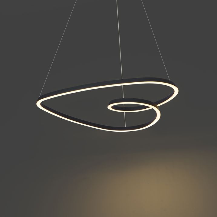 Scandinavian Pendant Lamp Black 72cm incl. LED 3-Step Dimmable - Circuit