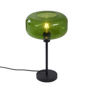Lampă-de-masă-retro-neagră-cu-sticlă-verde---Bizle