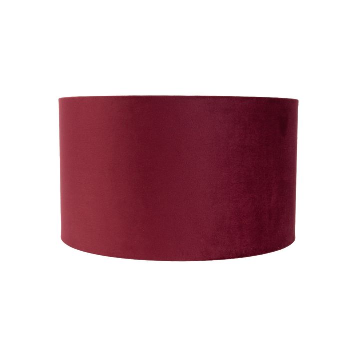 Velours lampenkap rood 35/35/20 met gouden binnenkant