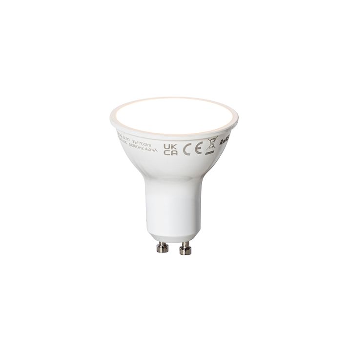 Chytrá LED žárovka GU10 bílá 7W 700lm 3000K