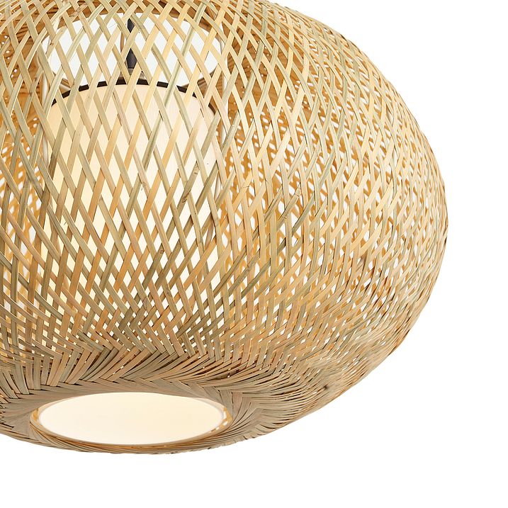 Japandi závesná lampa bambusová 50cm IP44 - Moana